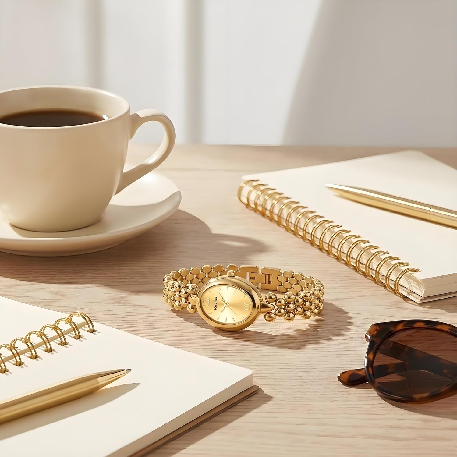 Small Elegant Womens Quartz Watch, Japanese Movement, Classic Vintage Ladies Dress Watch, Water Resistant, Adjustable Bracelet with Tool - Image 5