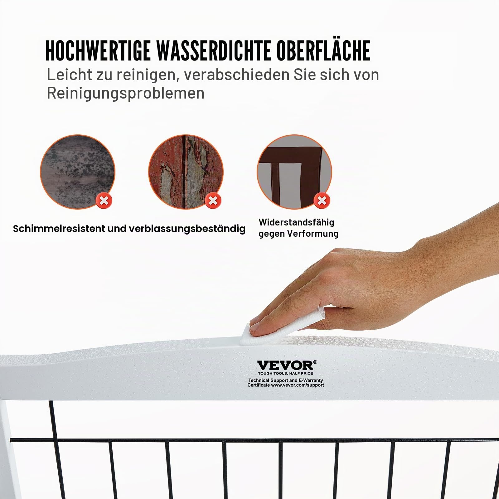 VEVOR Freistehendes Hundetor, Haustiertor, 610 x 813 mm Türschutzgitter 4-Platten-Faltbares Hundetor für Breite & Schmale Durchgänge, Erweiterbare Klappbare Hundebarriere, Weißes Treppenschutzgitter