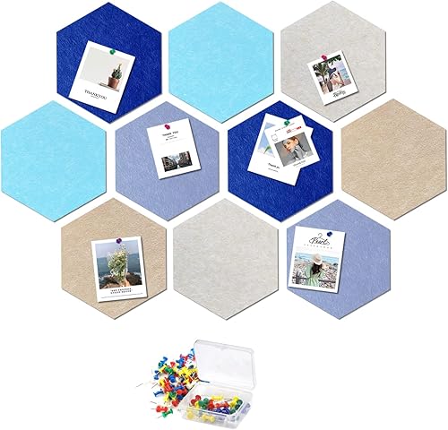 Kroshine - Azulejos cuadrados de fieltro para pared tablero de anuncios autoadhesivo con 15 unidades tablero de notas para despegar y pegar