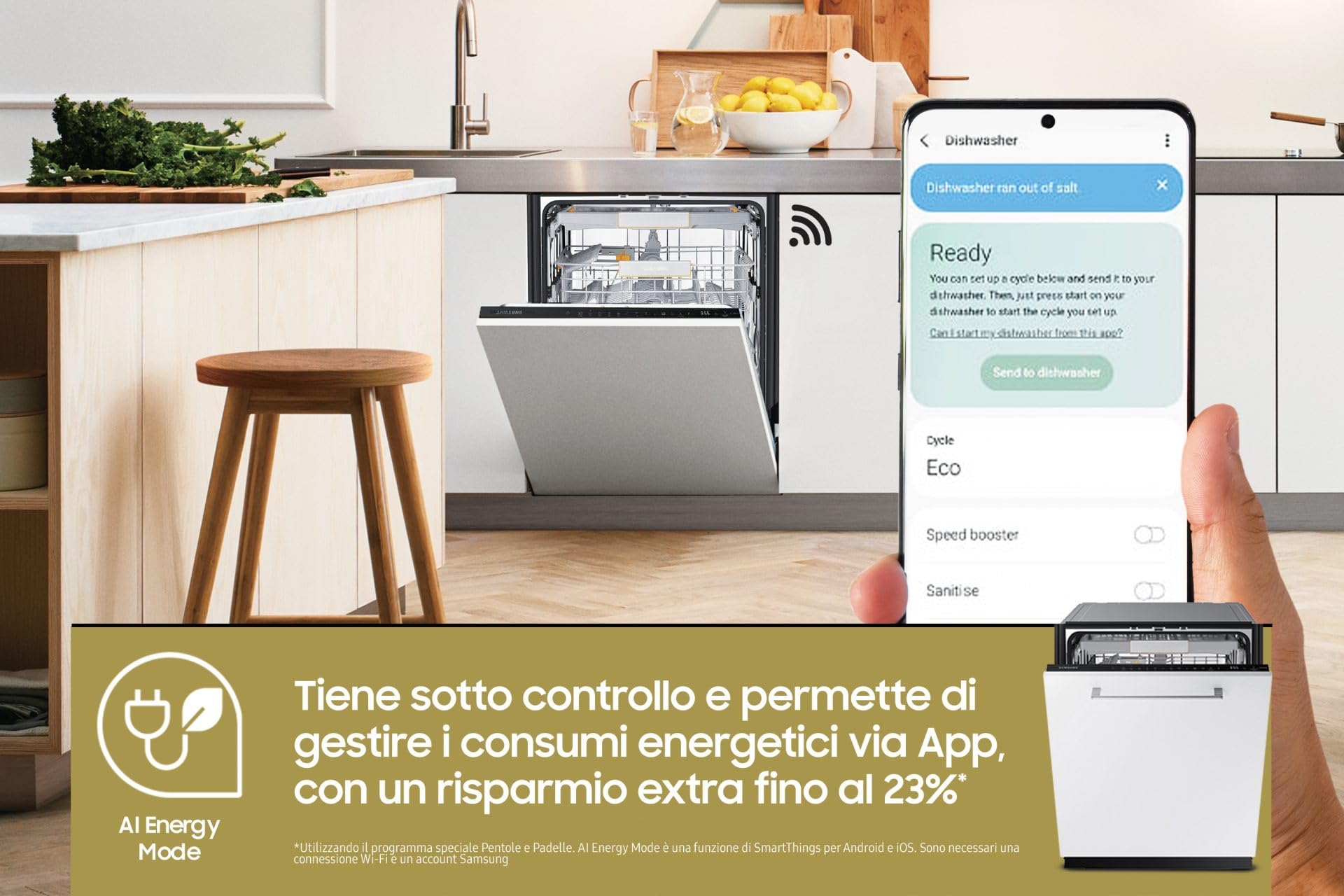 LAVASTOVIGLIE SAMSUNG DW60CG880B00 INCASSO 14 COPERTI 60 CM 9 PROGRAMMI AVVIO RITARDATO 5 OPZIONI CLASSE A (Ricondizionato)