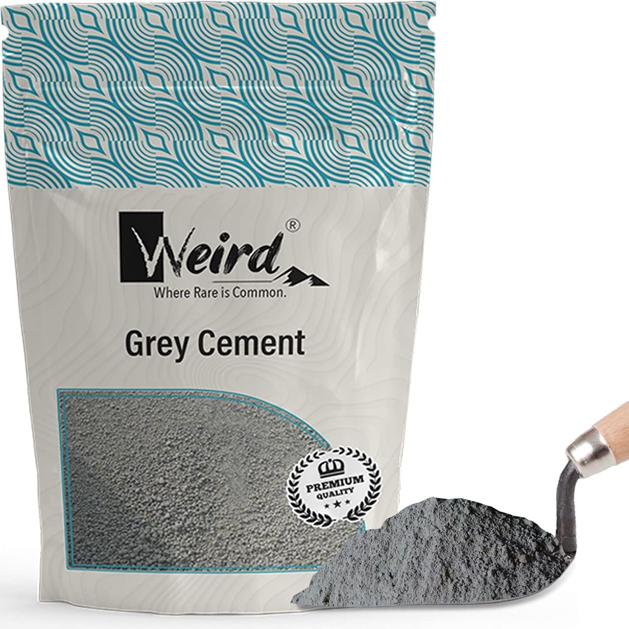 WEIRD Grey Cement 400g | Grade A Portland Cement Powder for Construction, Tiles, Floor Work, Crack Filling, Art & Craft, Crushing Blocks, Home Decoration & Repairing | High Strength & Smooth Finish