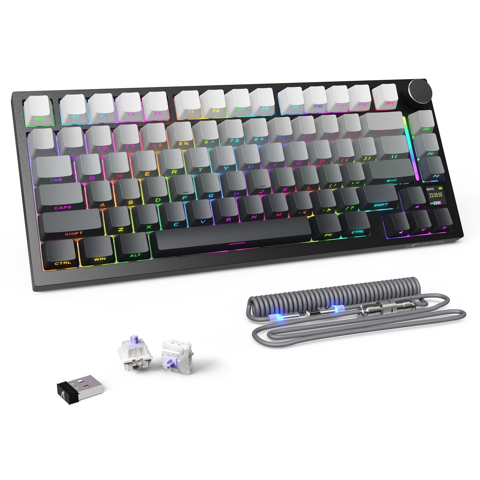 ゲーミングキーボード　メカニカル式カスタム美品X80 Amazon | ZIYOU LANG K8 ゲーミングキーボード ワイヤレス メカニカル