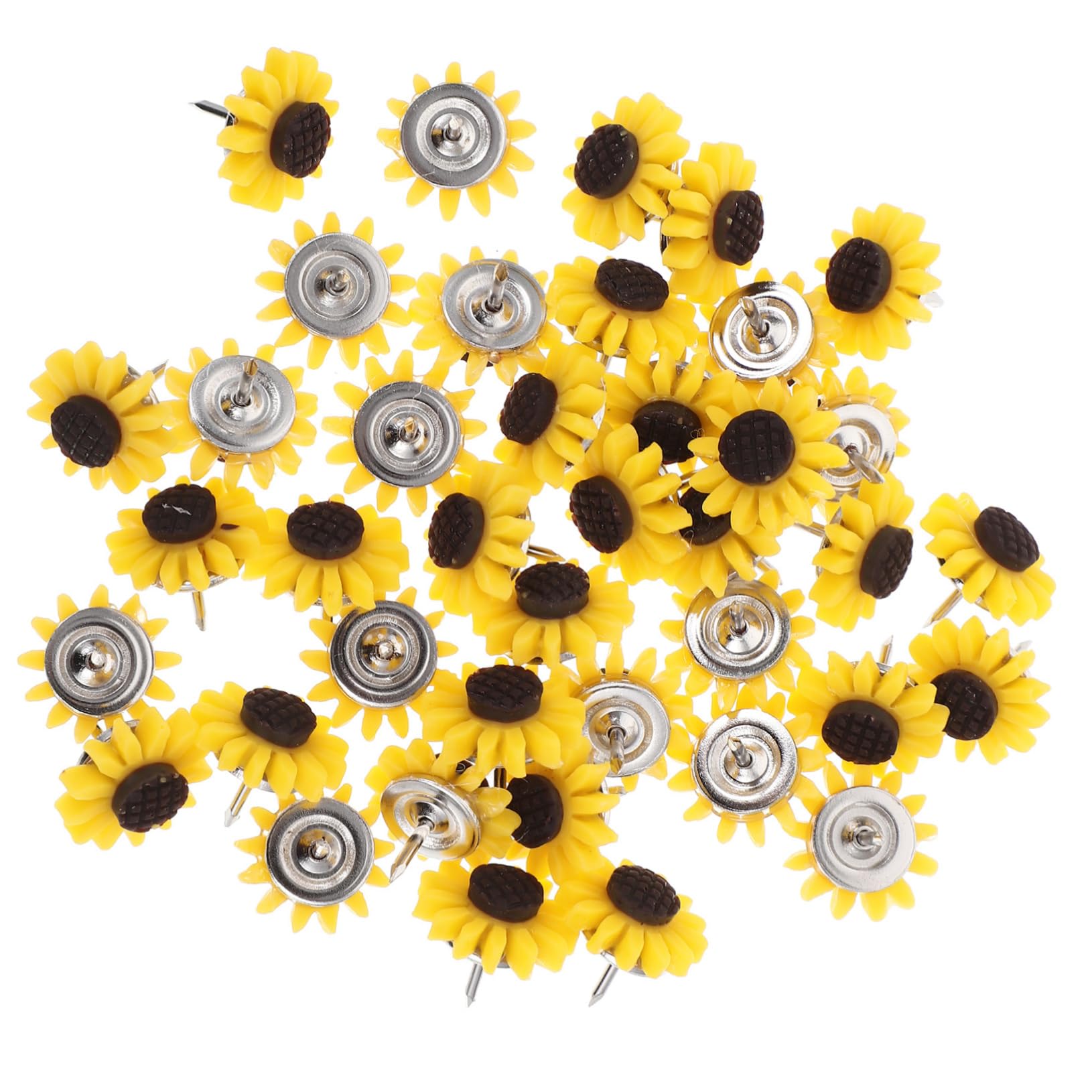 Cabilock 5 Series Chinchetas Decorativas De Girasol Oficina Clavos De Coloridos Tableros De Anuncios Y Manualidades 40 Piezas X 5
