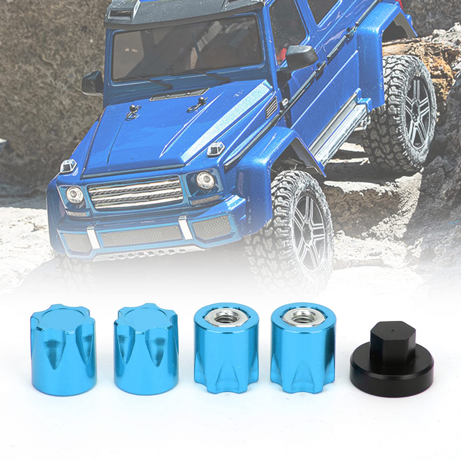 Tappi Centrali Per Cerchioni Auto RC Tbest - Set 4 Pezzi M4 Per Modelli Traxxas TRX4 E Axial - Foto 3