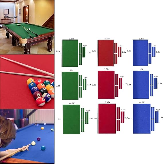 Billiard Cloth 7ft/8ft/9ft Billiards Pool Tablecloth with Cushion Strips Snooker Cloth Felt Billiard Table Cover Set