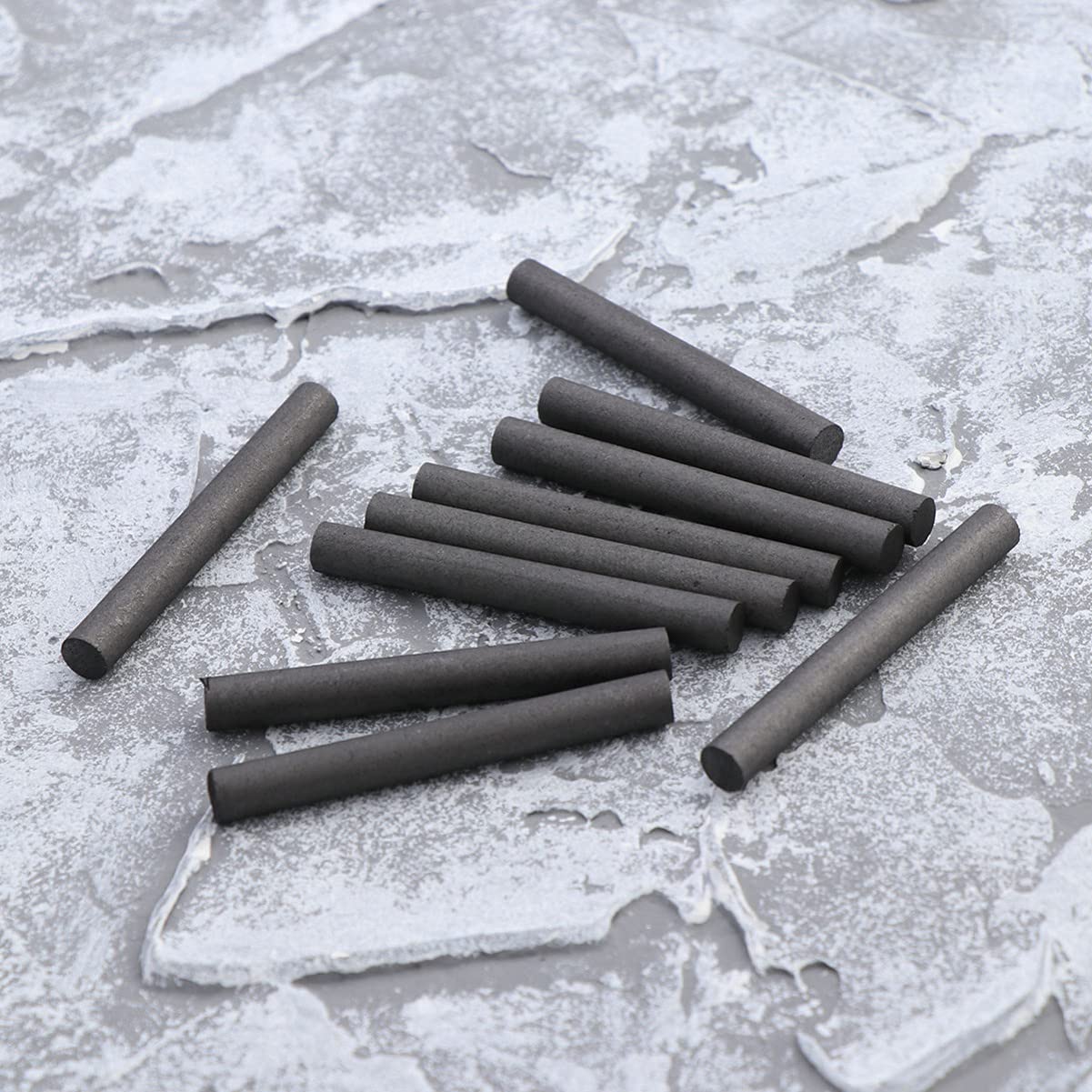 VILLFUL 10pcs Electrode Tube Bar Graphite Rod Black for Metallurgy Electrode Cylinder Fiberglass Rods Carbon Fiber Tube Lace Headbands for Women Electrolysis Pro Carbon Fiber Rod
