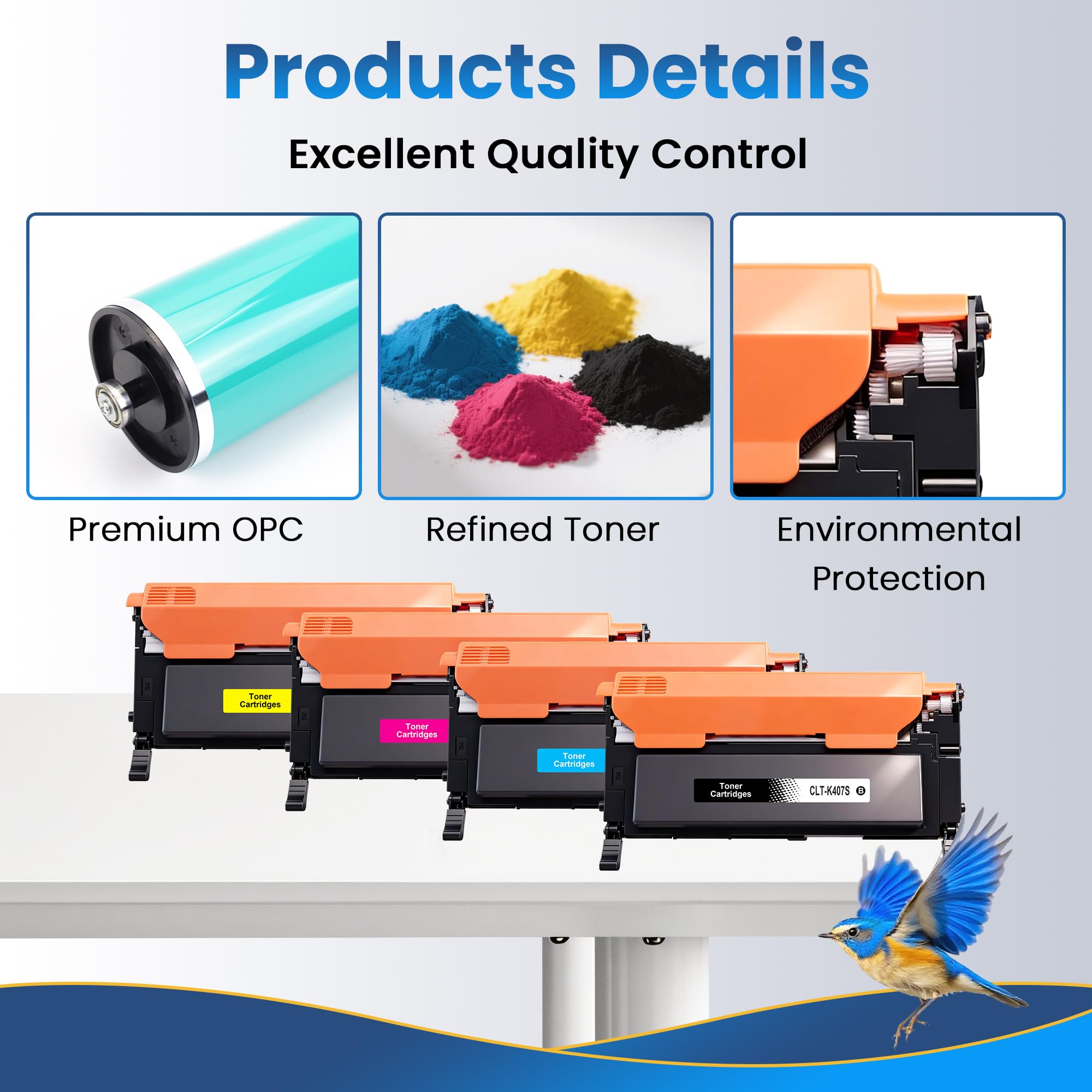 CLT-407 CLT-409S Multipack Toner pour Samsung CLP-320 CLT-407S