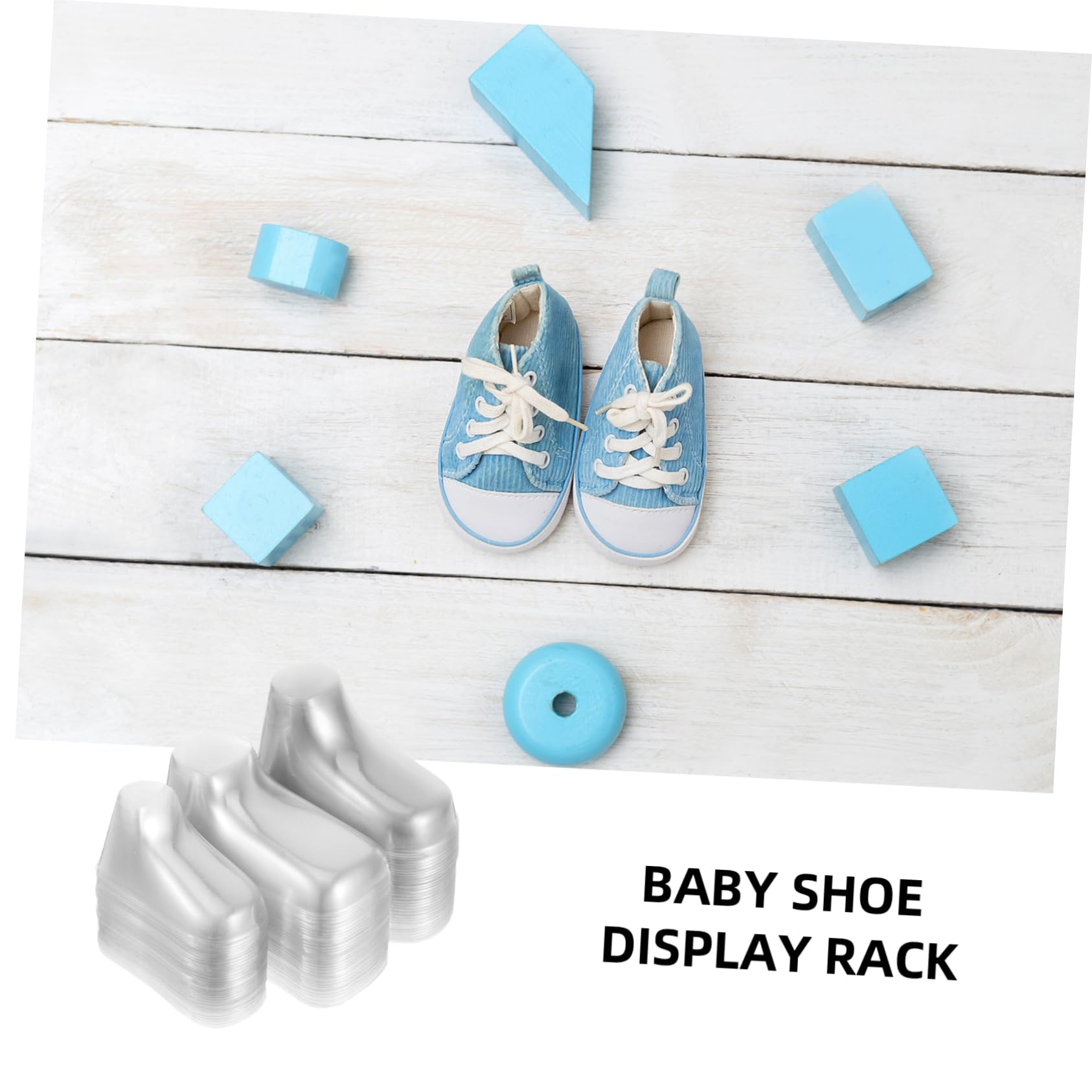 Présentoir Plastique pour Chaussures Bébé 90pcs, Modèle de Chaussures pour Bébé, Support Transparent Multifonctionnel, pour Maison et Magasin