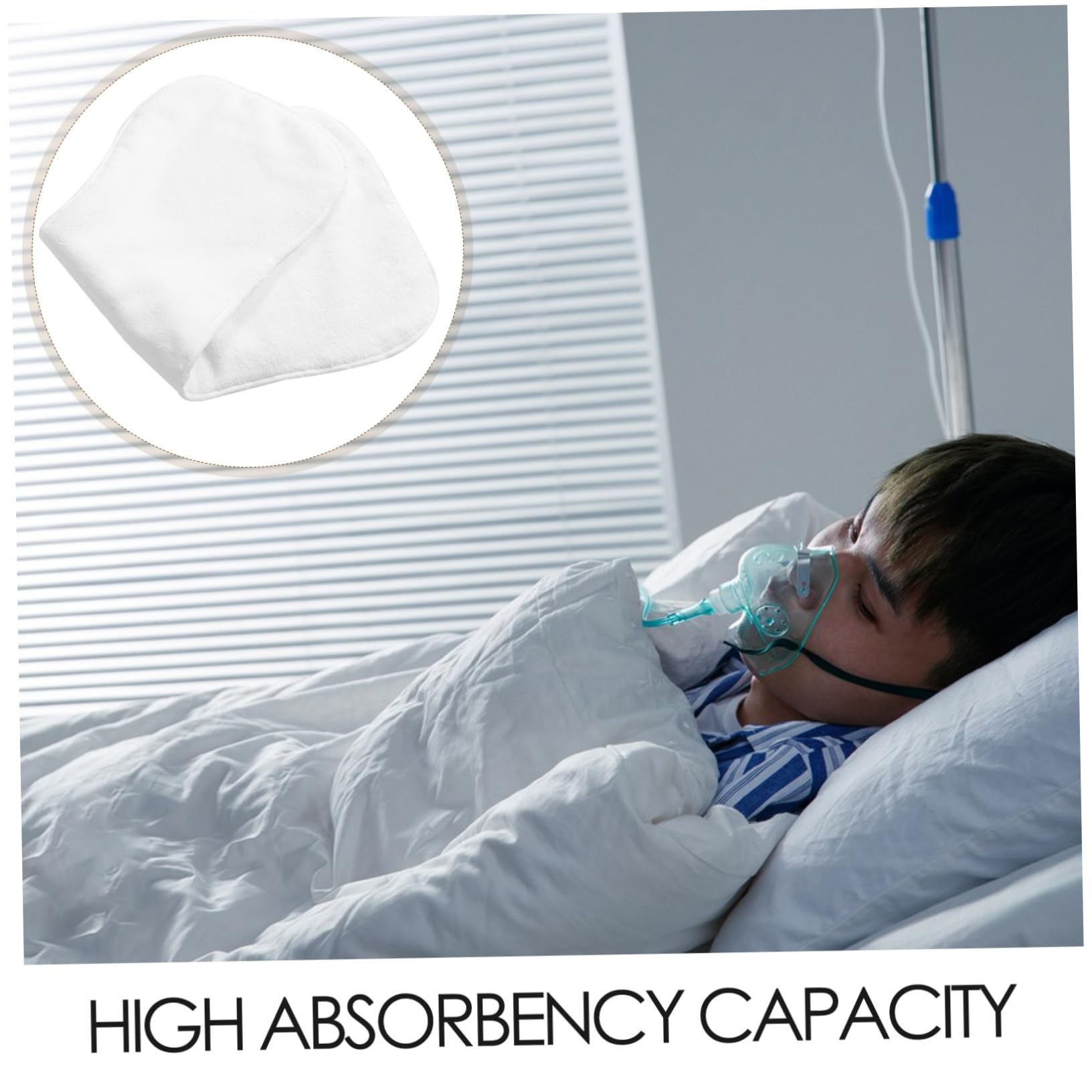 Couche Lavable pour Adulte en Tissu Blanc, Quatre Couches Absorbantes, Douce et Respectueuse Peau, Réutilisable et Adaptée pour Lit et Poussette