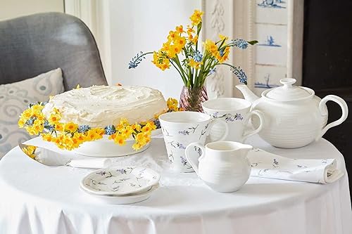 Miniatura 4 de Portmeirion Sophie Conran Lavandula - Juego de 4 platos laterales de porcelana, postre de porcelana, aperitivo, plato pequeño para cena y ensalada,