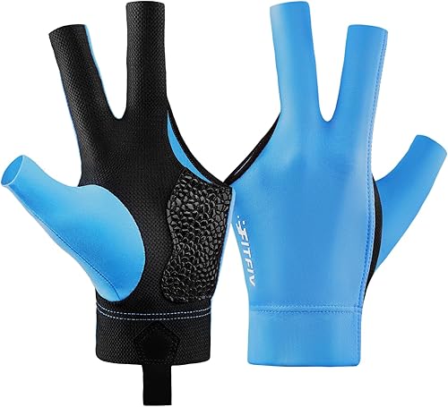 Guante de billar profesional de 3 dedos para mano izquierda, guantes de billar para hombres y mujeres