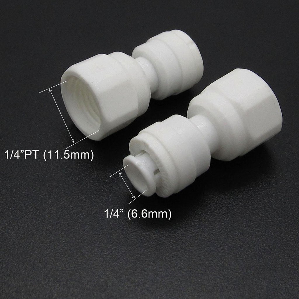 Nеw Dеаl 5 PCS White Tube Connect Quick Fitting Connector 1/4 PT to 1/4 OD for RO System Water Filter