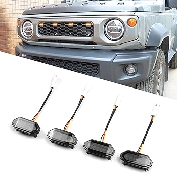 美品　SUZUKI ジムニー JB64JB74グリル LEDライト付き　送料込み ジムニー 送料無料 スズキ JB64 JB74 フロント グリル