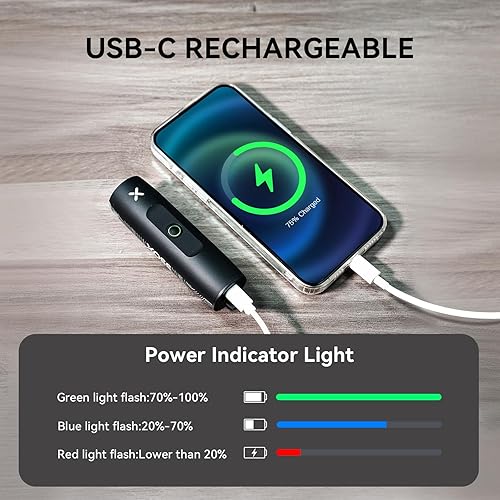 Miniatura 3 de XOSS XL-1200 - Faro delantero de bicicleta recargable USB-C de 1200 lúmenes, 6 modos de iluminación, carcasa de aluminio, luz delantera para