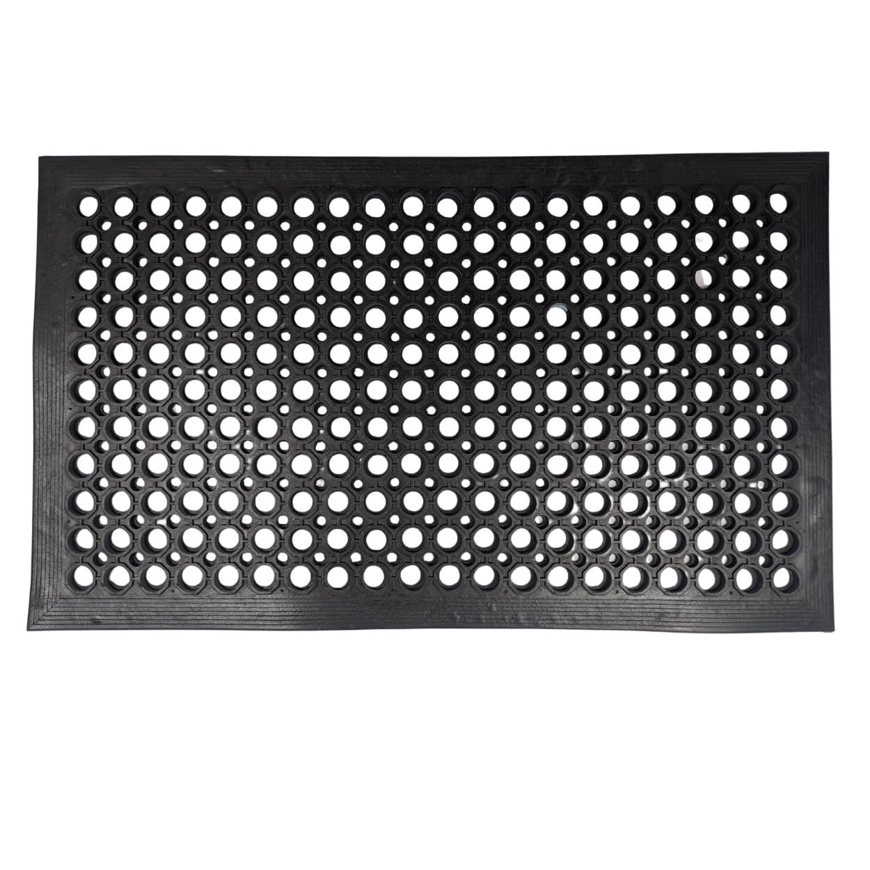Heavy Duty Rubber Door Mat | Non-Trip Ramp Edges | Non-Slip Surface | Wheelchair & Pushchair Friendly | Indoor & Outdoor Dirt Trapping Entrance Mat (90cm x 150cm)
