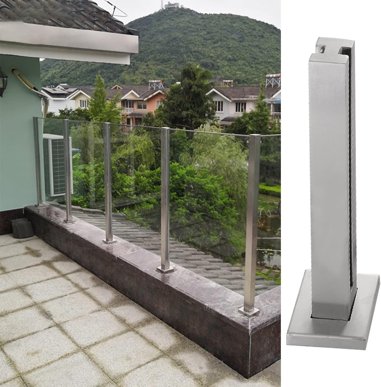 Poteaux de garde-corps inox anti-corrosion pour rénover une terrasse sans rouille