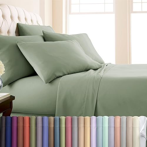 Miniatura 16 de Southshore Fine Living, Inc. Colección premium, juego de sábanas de 6 piezas tamaño Queen con bolsillo profundo y sábana bajera de bolsillo profundo