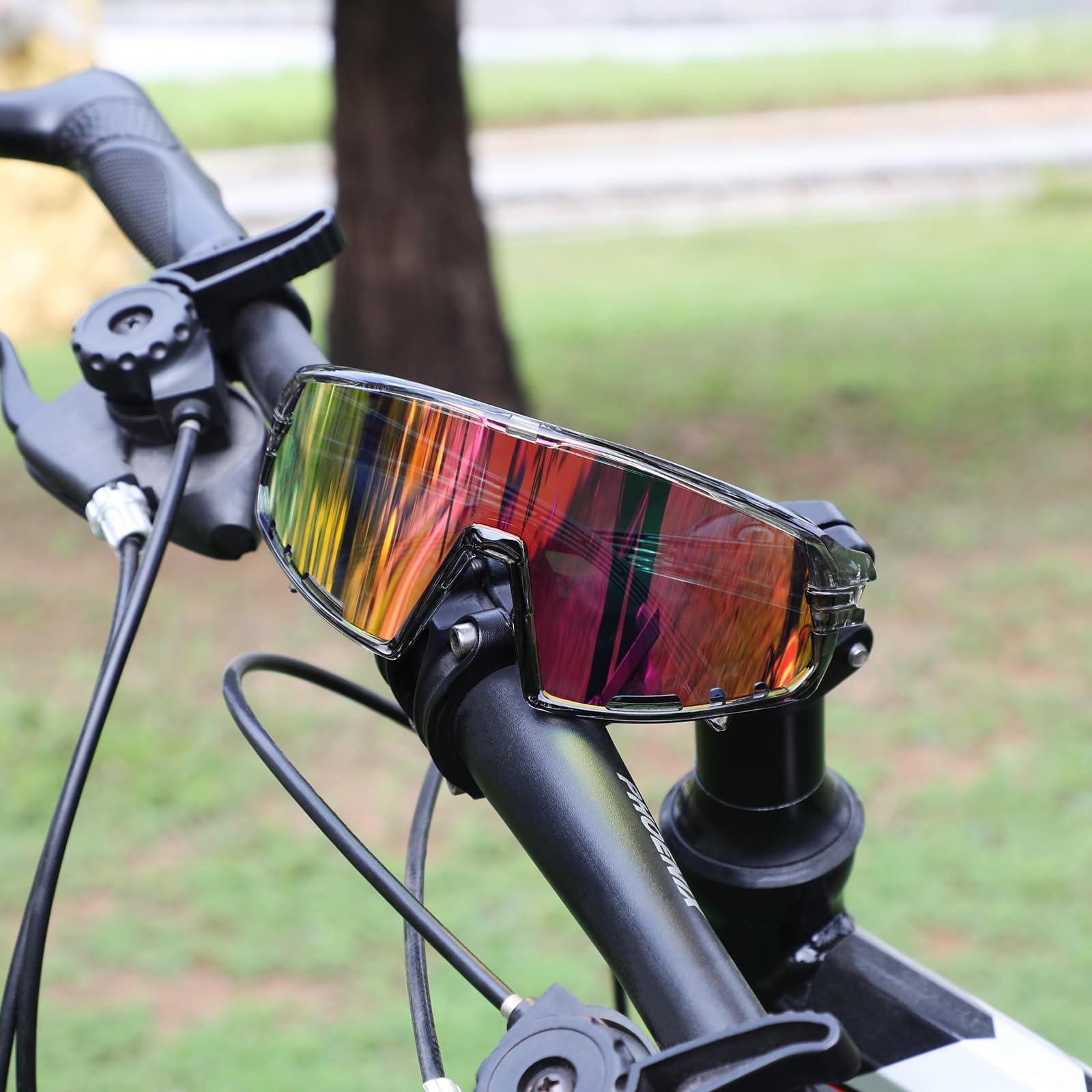 BangLong Cycling Sunglasses for Men Women, Sports Sunglasses UV400 Running Baseball Sunglasses (Grey Pink)