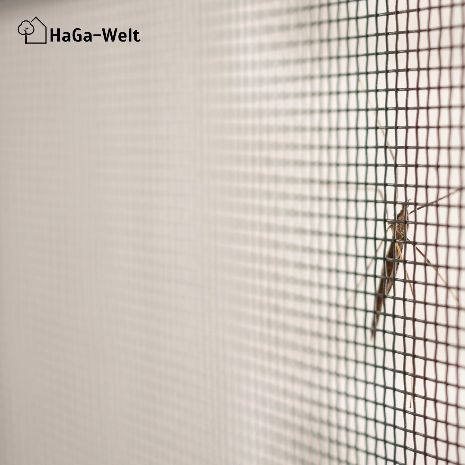HaGa Vliegengaas, 150 cm breed x 5 m lengte, insectenbescherming voor ramen, scheurvast, uv-bestendig, op maat te snijden, 100% polyester, muggenbescherming en muggenbescherming, vliegennet