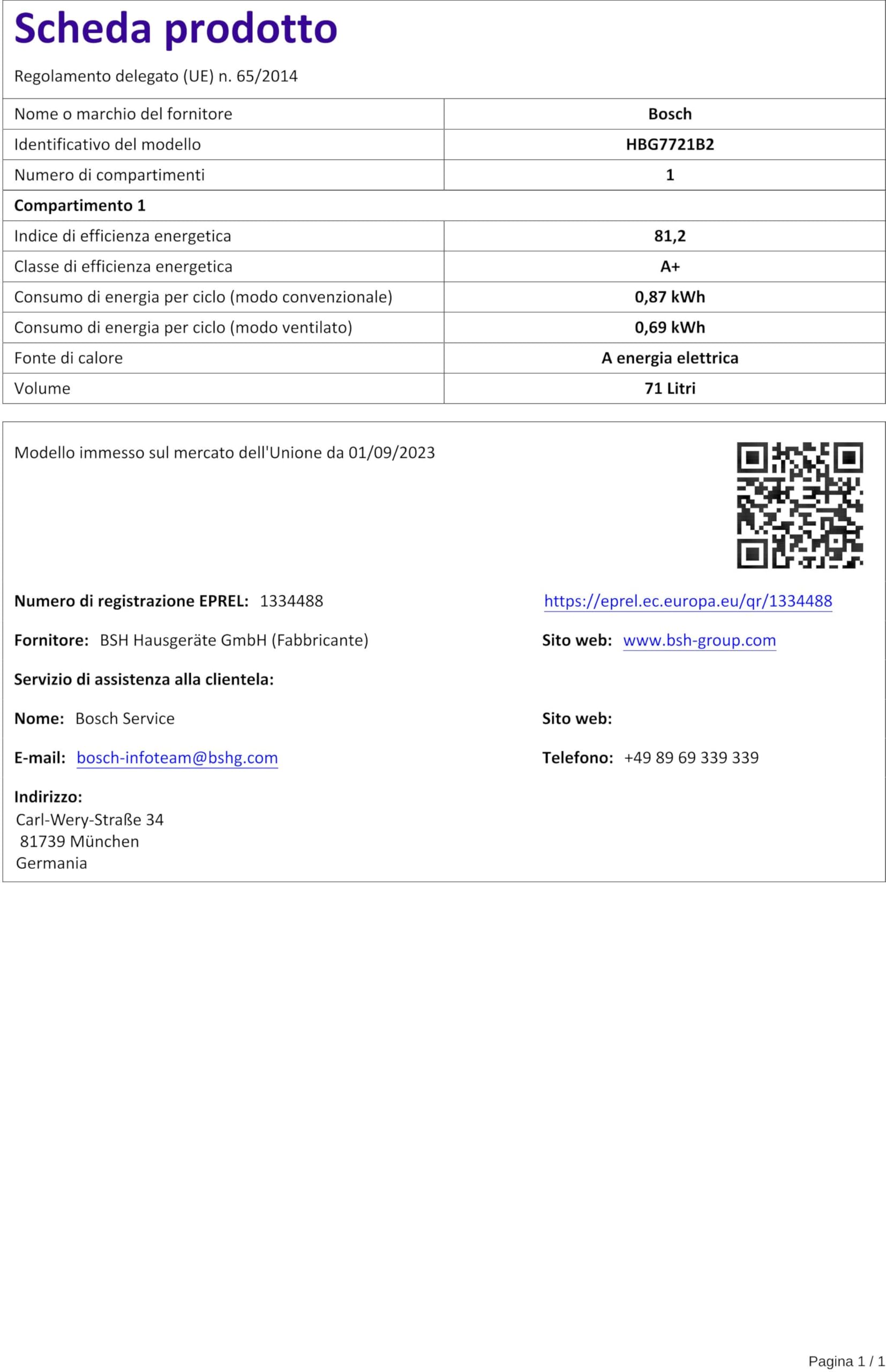 Forno Incasso Bosch Serie 8 HBG7741B1 - 71L, Pirolisi, Air Fry, 4D Aria Calda - Nero, Made In Germany - Foto 9