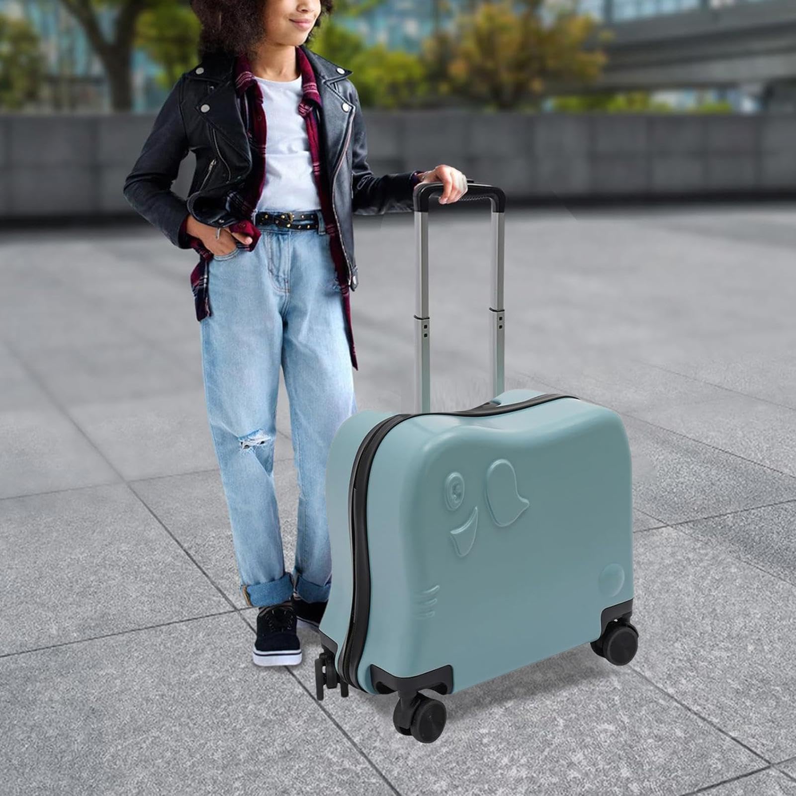 Valigia a mano per bambini con ruote - Bagagli con ruote multiuso per | bambini Valigia a mano per bambini Bagagli a mano per bambini piccoli Valigia carina per ragazzi e ragazze, Blu, Consulte la