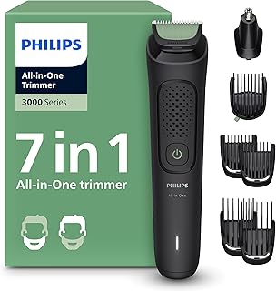 Philips Recortadora Todo En Uno series 3000, Kit 7 em 1, Aparador e corta-pelos para homem para rosto e cabelo, barba, l...
