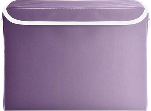 GAIGEO Papelera de almacenamiento plegable con degradado morado, contenedores apilables de gran capacidad, organizador de dormitorio