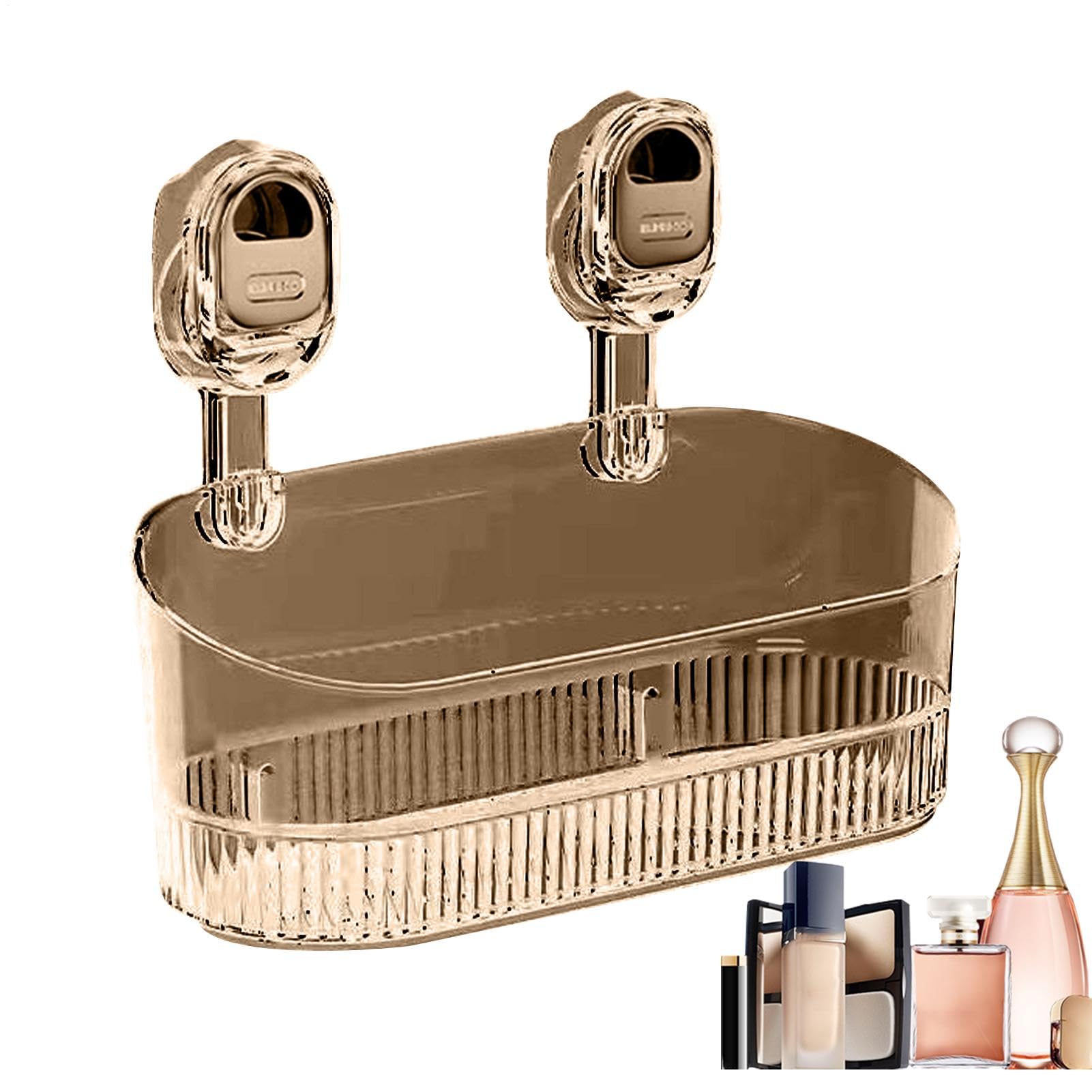 Suction Shower Shelves - Suction Bathroom caddys Shower Storage Shelf Suction Cup Bathroom Organizer No-Drill Corner Wall Shelf