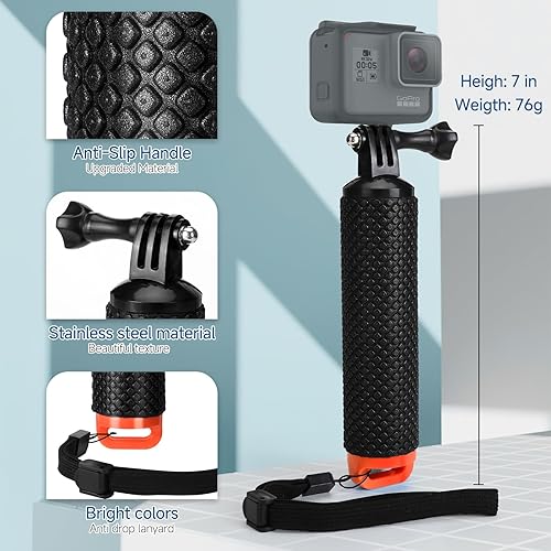 Miniatura 3 de Mystery Impermeable GoPro de mano subacuático deporte selfie stick monopod poste flotante agarre de mano (mango de mango) mango de buceo trípode