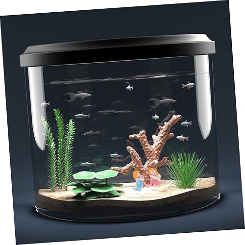 Miniatura 9 de DECHOUS Mini muñecas de bebé, decoración de césped, 2 piezas de sirena, manualidades, resina, sala de juguetes, escritorio, estatua de sirena,