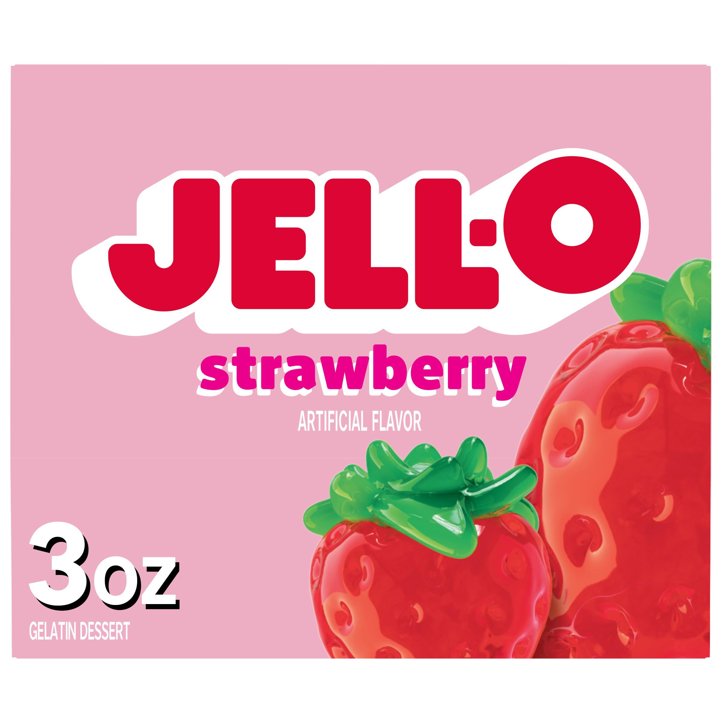 Gelatin Mix, Strawberry, 3 oz