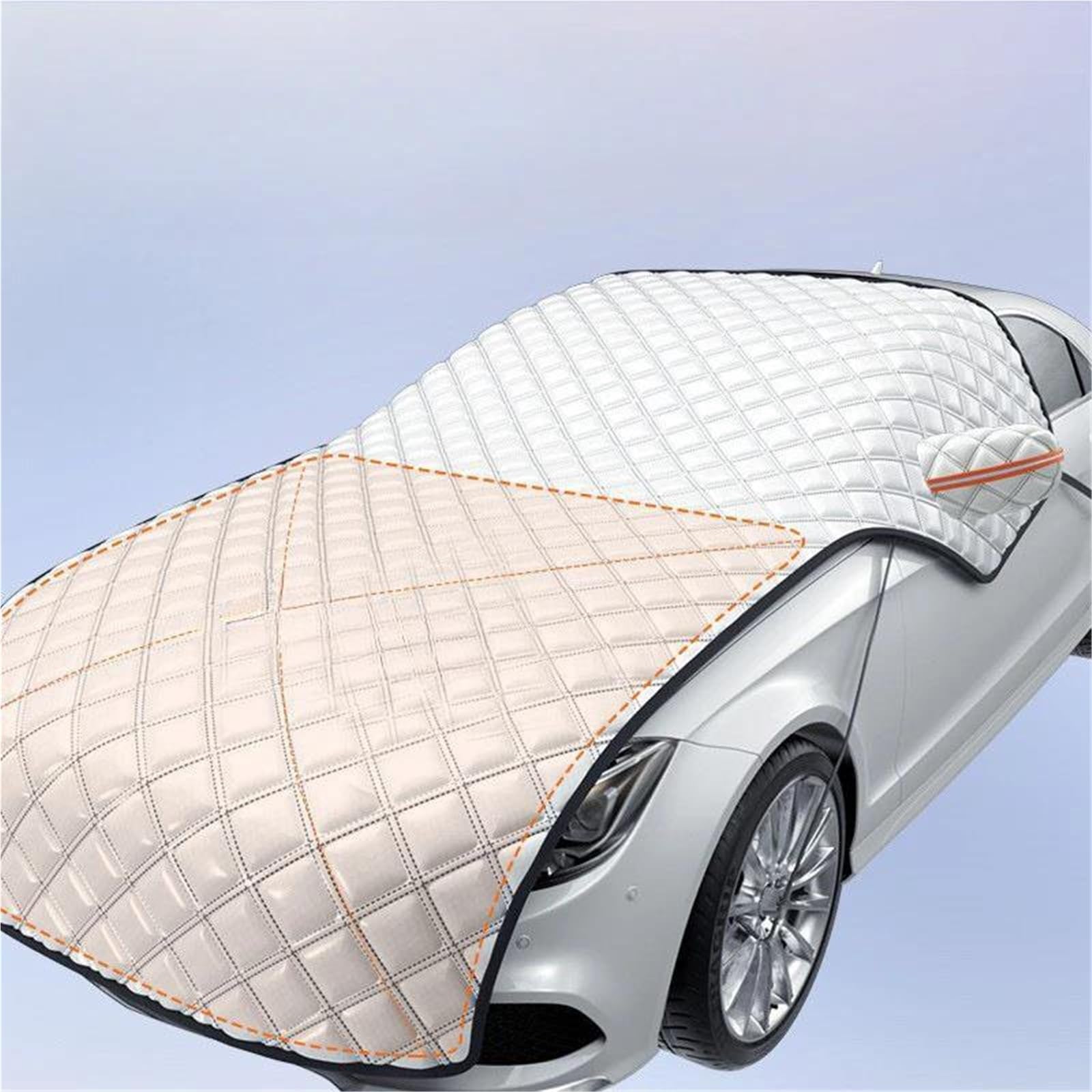 Parasol Delantero Parabrisas Coche, Cubierta Antiexposición, Aislamiento Térmico, Antinieve, Antihielo, Frontal, De Ropa para Ventana Funda Plegable Parabrisa Delantero