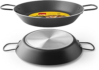 Ibili Paellera - Paellapfanne für 14 Personen - Ø 50 cm, Schwarz