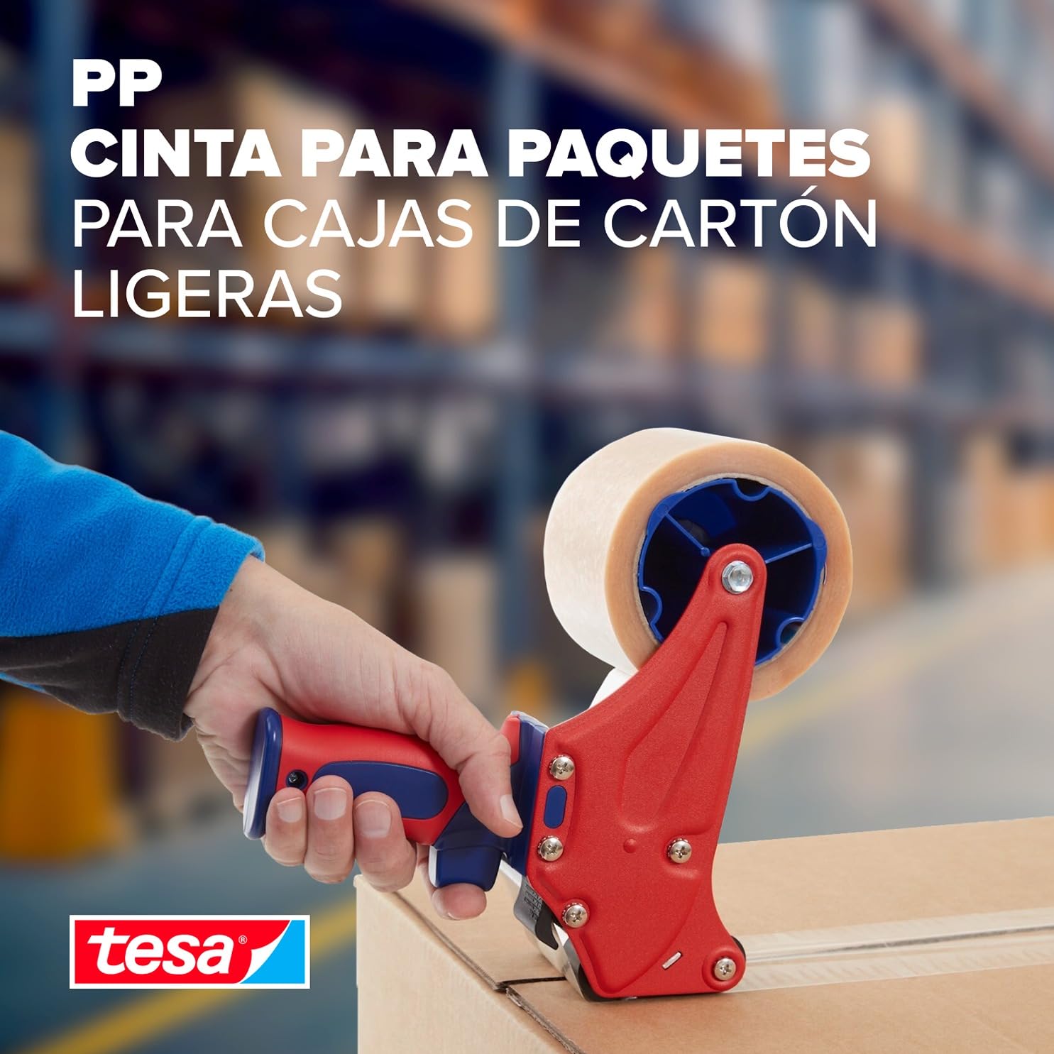 tesapack - Cinta Adhesiva Universal para Embalar, Sellar y Empaquetar - Resistente al Desgarro y a los Rayos UV - 66 m x 50 mm - Paquete de 6 Rollos - Transparente