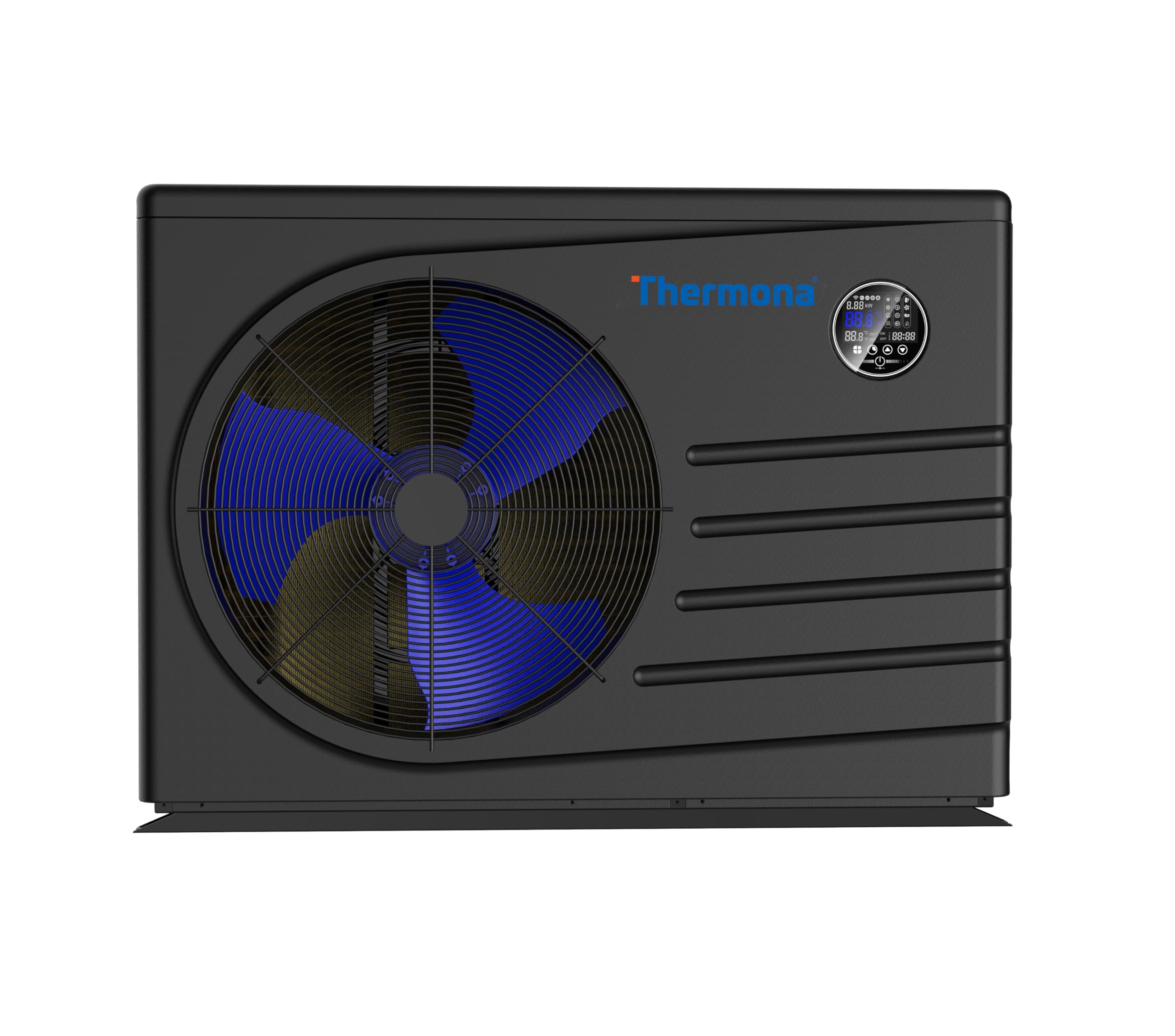 Thermona Powerworld Pool-Wärmepumpe 6 kW Ultra Quiet R290 – Inverter-Technologie, WLAN-Steuerung, flüsterleise 36 dB, bis -20 °C, Smart App, für Pools bis 24 m³, 230 V