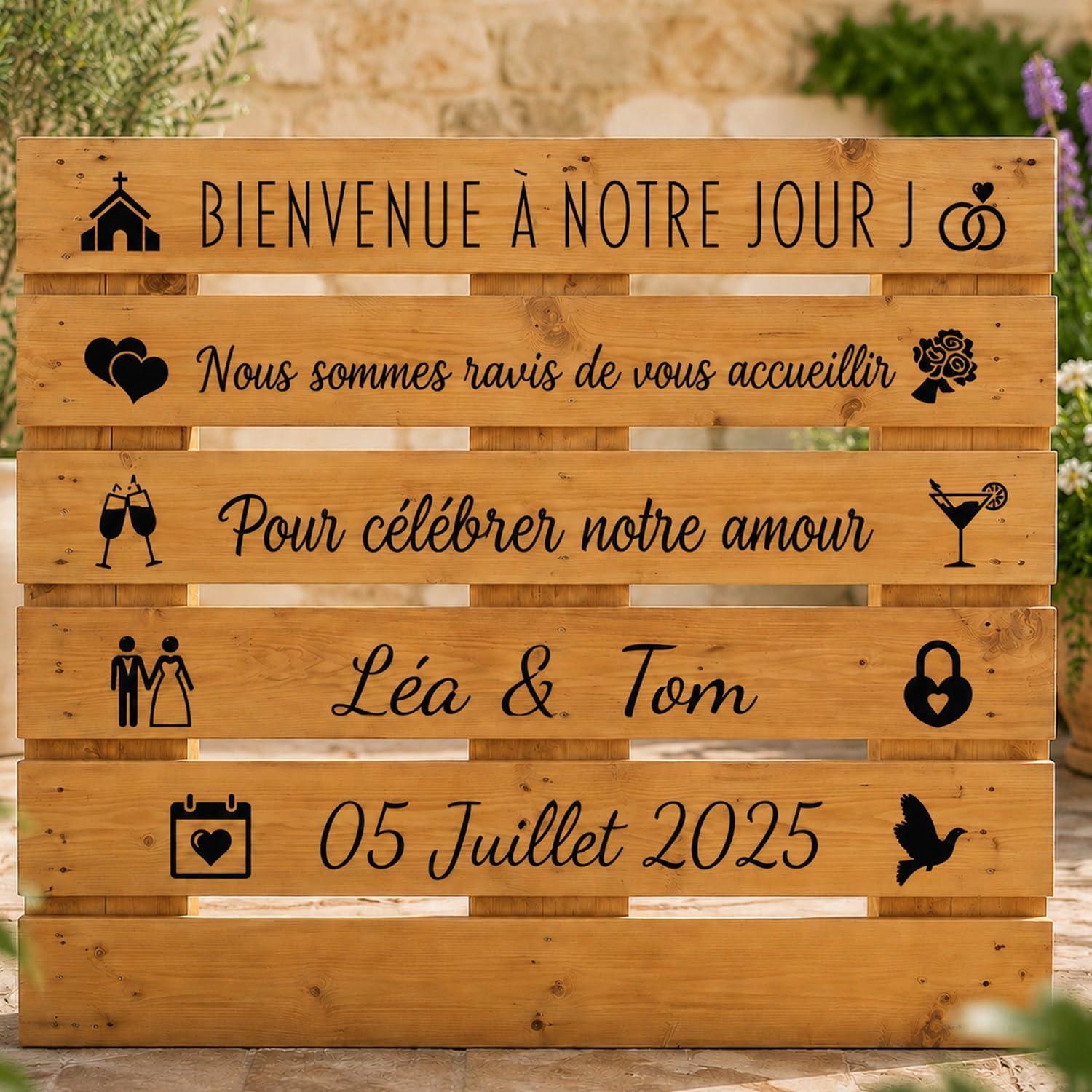 Custom Vinyl Lettering for Wedding Signs - Personalized Welcome to Our Wedding Decal - Customized Program & Order of Events Sticker for Acrylic, Wood, Mirror