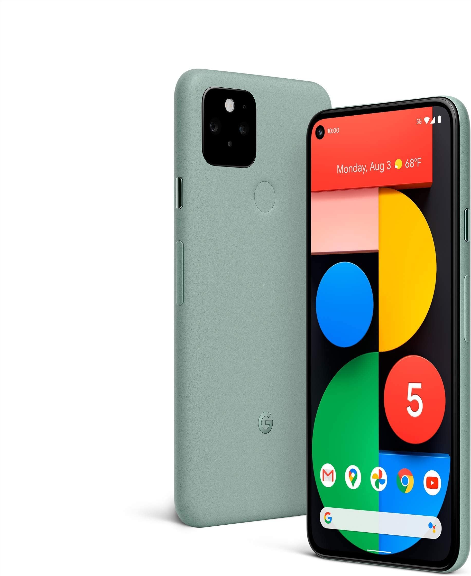 Google Pixel 5, US Version, 128GB, Sorta Sage - Unlocked (Renewed)
