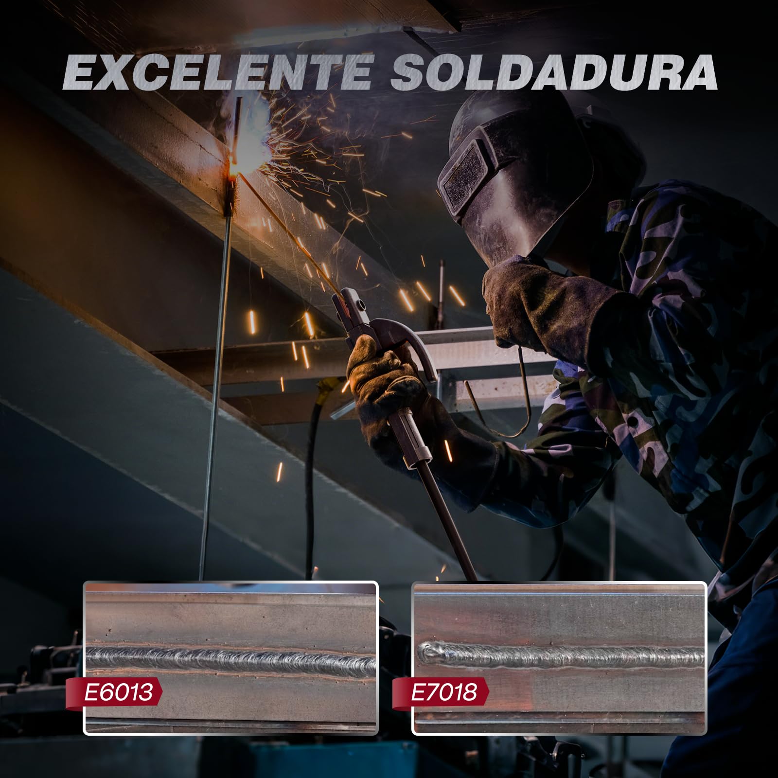 ARCCAPTAIN Soldador Inverter de 200 A, Maquina de Soldar TIG ARC con Control sinérgico, Inversor IGBT, 230V Grupo de Soldar MMA con Hot Start, Arc Force