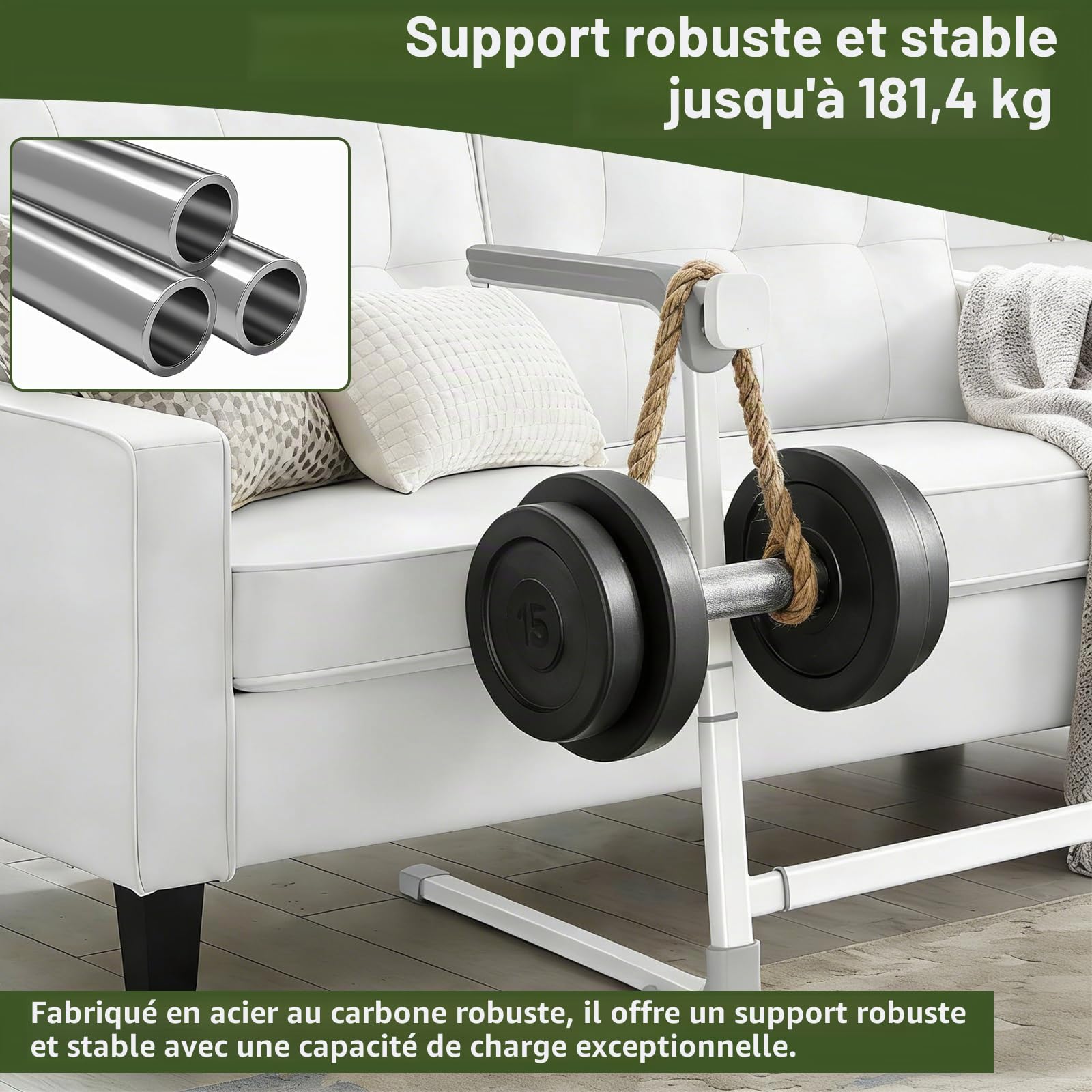 Aide pour Se Lever du Lit, Barre d'appui pour Se Lever, Aide de Hauteur et de Largeur Réglables, Aide au Levage de Canapé, Ergonomique pour Canapé pour Patients, handicapés