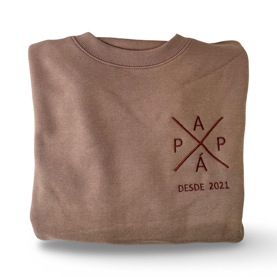 Sudadera Personalizada Mediante Bordado | Regalo Original Personalizado | Ideal para Día del Padre, Día de la Madre, San Valentín, Amigos