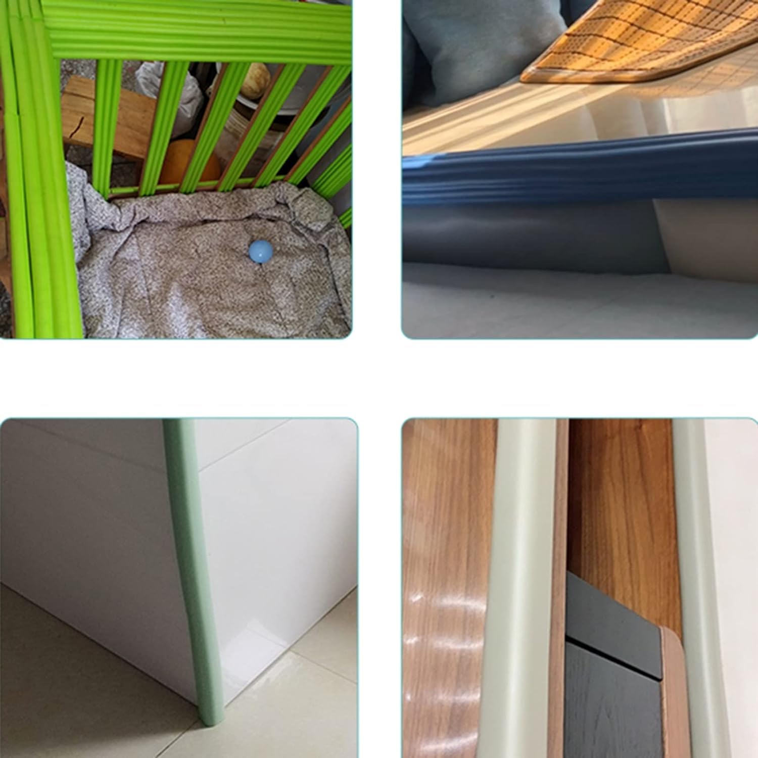 Protector de estacionamiento para borde de protección, cojín de espuma de seguridad suave de 6.5 pies, autoadhesivo para oficina en casa, muebles, bordes de muebles, protectores de esquina