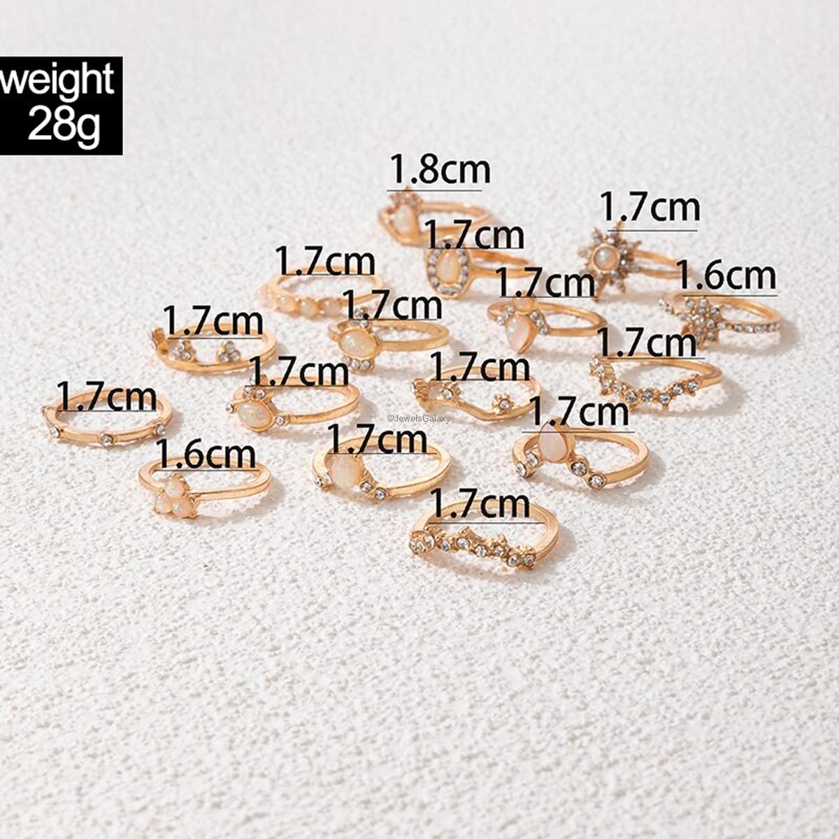 Contemporary Stackable Rings Set - Style 9