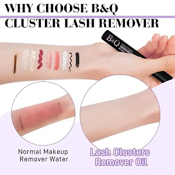 B&Q Lash Remover for Lash Clusters 10ml Lash Cluster Remover at Home | Gentle Formula Lash Remover for Lash Extensions Lash Bond Remover Lash Adhesive Remover Lash Bond and Seal Remover