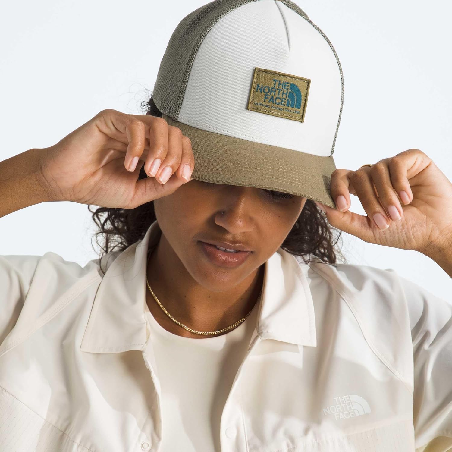 THE NORTH FACE Keep It Patched Trucker | Deep Fit Snapback Hat for Men & Women With Breathable Mesh Panels