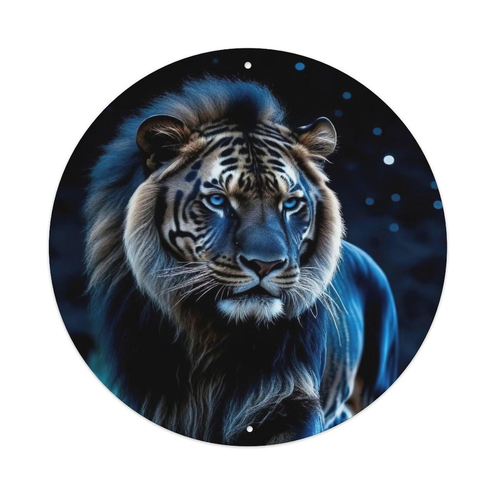 Animal Artwork Poster Tiger in The Dark Metal Tin Sign
