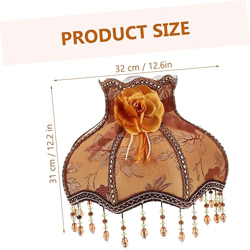 Miniatura 7 de DOITOOL Pantalla de princesa Accesorios Candelabros Bombillas Vintage Pantalla de tela Pantalla de mesa Pantalla de lámpara occidental Sombras