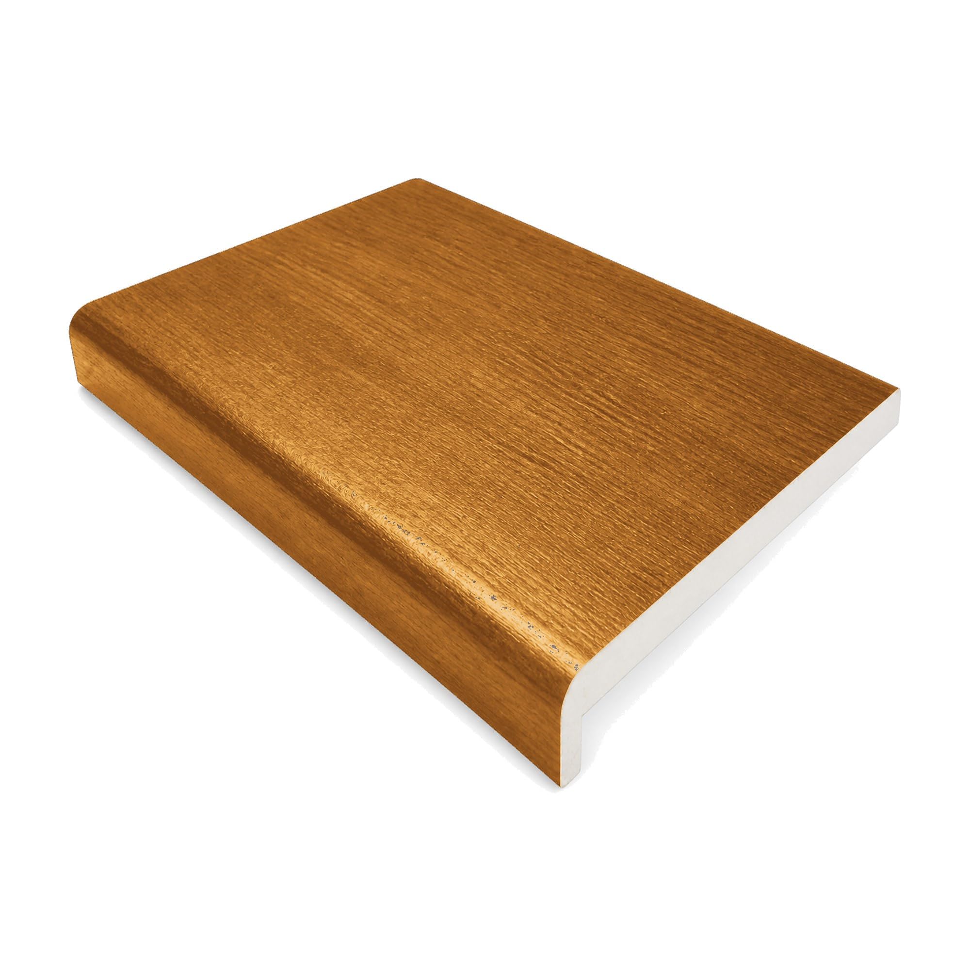 225mm x 2m Golden Oak uPVC Fascia Capping & Sill Cover + End Caps – 1 Pack