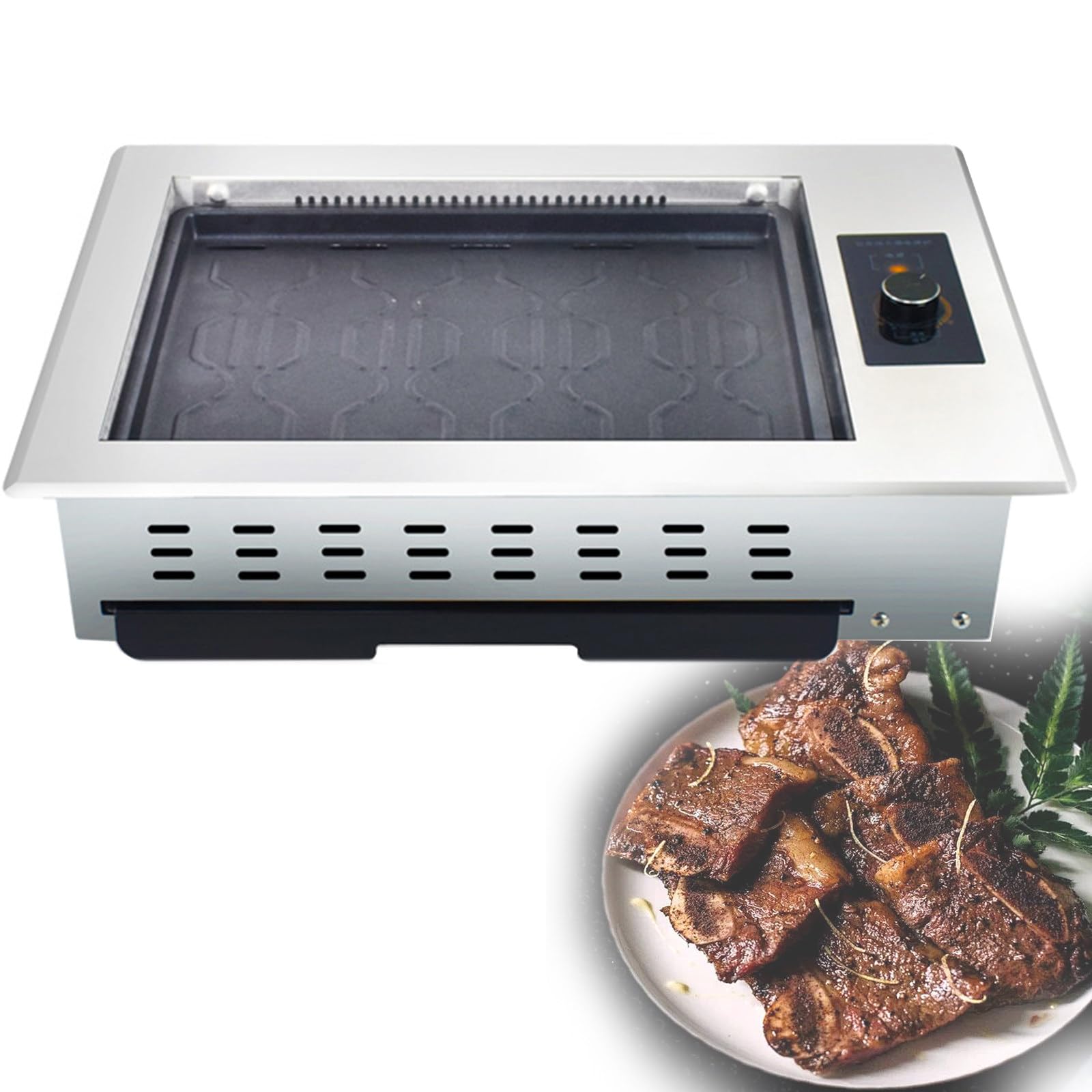Wielofunkcyjny Grill Elektryczny W Stylu Koreańskim | Bezdymny, Komercyjny Grill | Odpowiedni Do Restauracji | Inteligentna Kontrola Temperatury SX-1205
