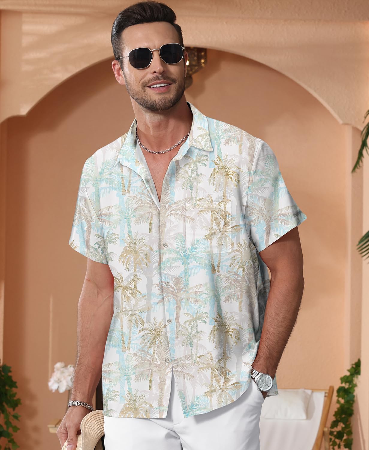 KYKU Hawaiian Shirt for Men: Beach Vacation Summer Short Sleeve Button Down Mens Shirts Casual Stylish - Image 2