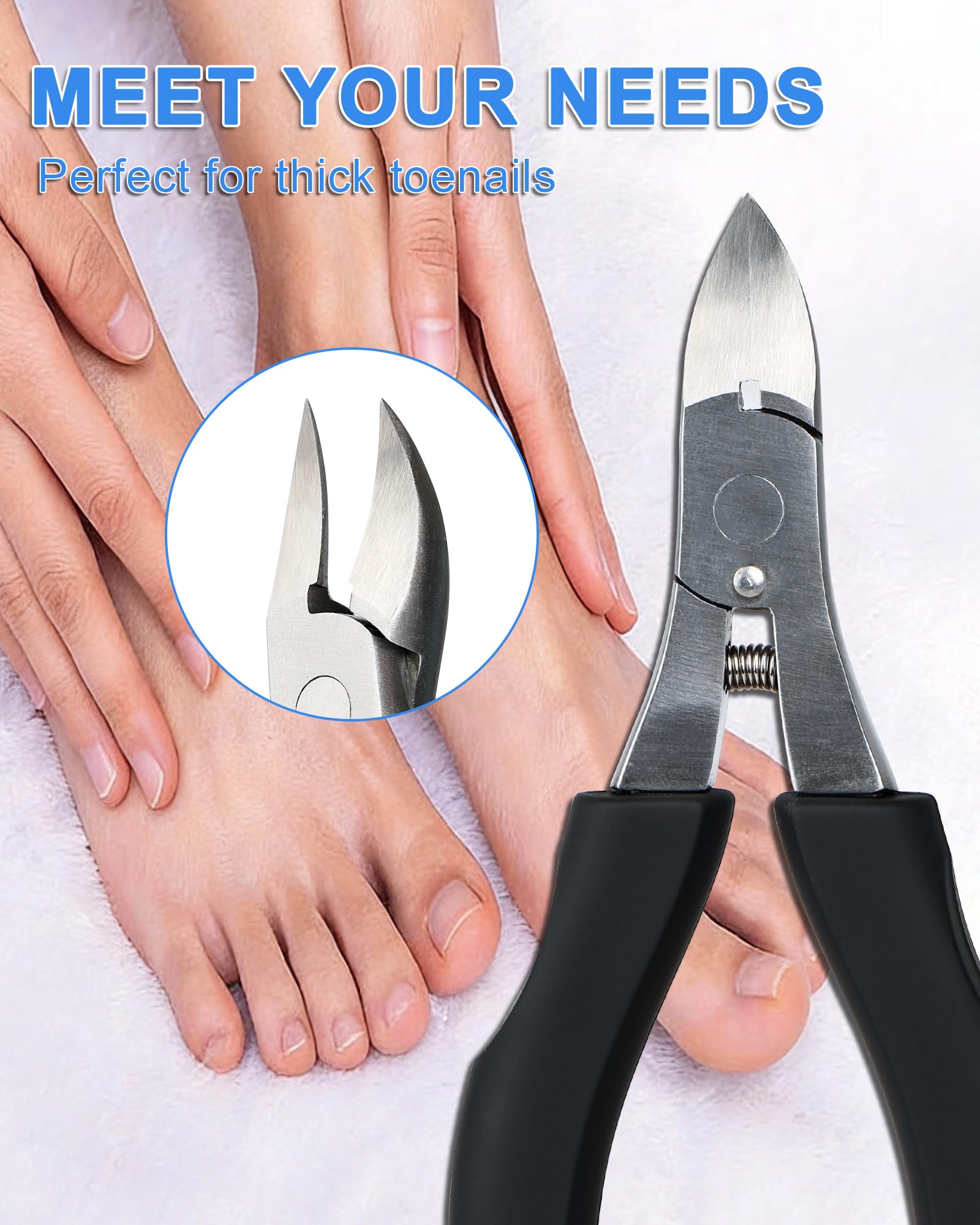 Pince à Ongles, Professionnel Pince de Precision, Acier Inoxydable Coupe Ongle, Poignée Antidérapante, Orteils Ciseaux Ongles de Pied, pour Ongles Incarnés ou Épai